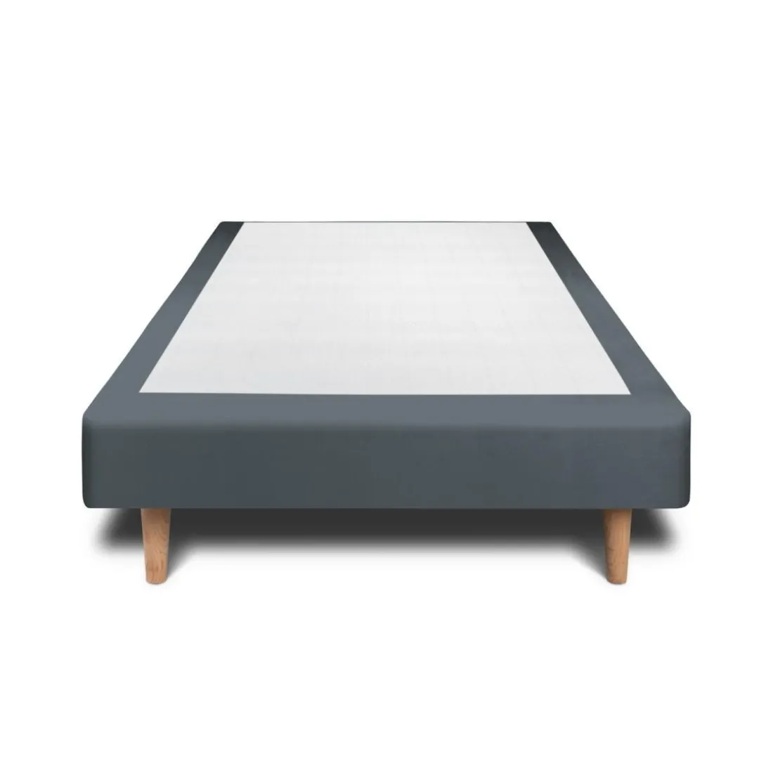 Sommier Tapissier Velours Gris anthracite H35cm
