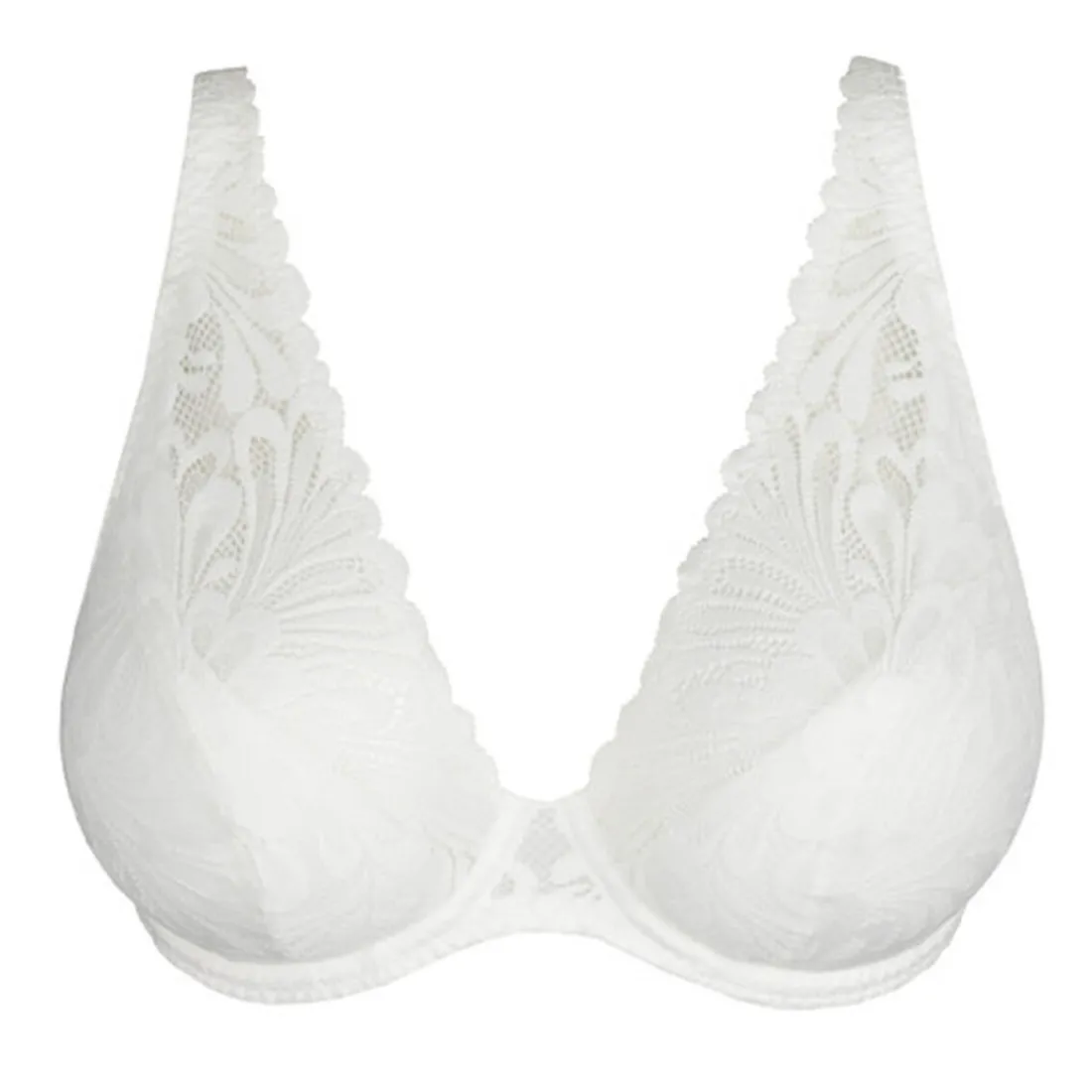 Soutien Gorge demi-mousse plongeant Rupi naturel blanc