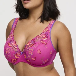 Soutien Gorge demi-mousse plongeant - Rose Fuschia