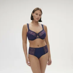 Soutien Gorge Emboitant avec Armature - Bleu Minuit