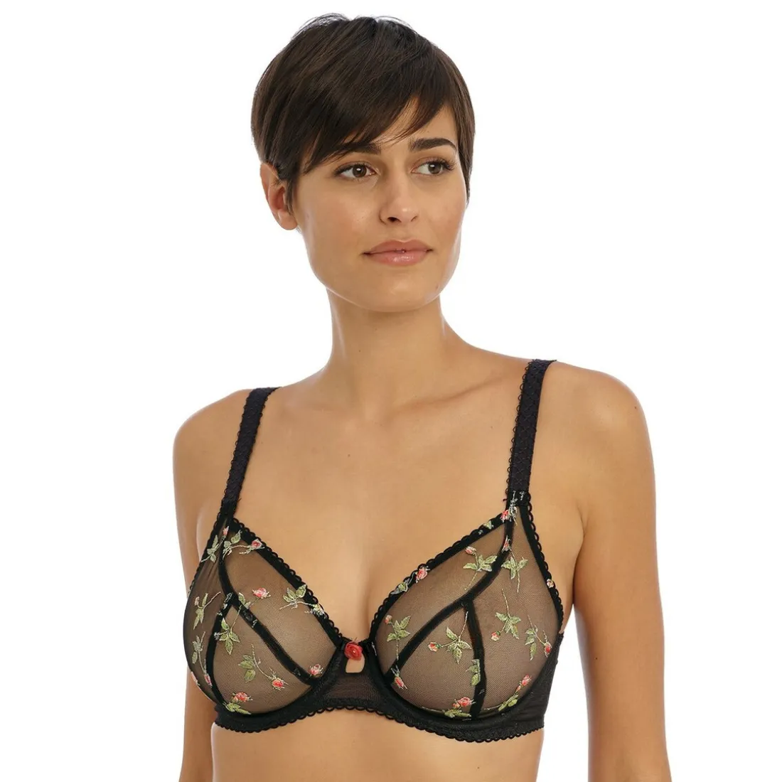 Soutien Gorge Plongeant - Noir ROSE BLOSSOM