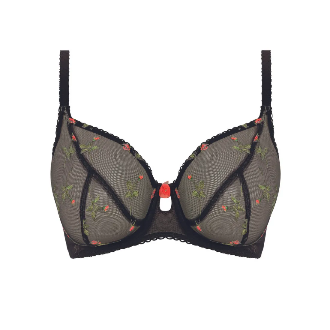 Soutien Gorge Plongeant - Noir ROSE BLOSSOM