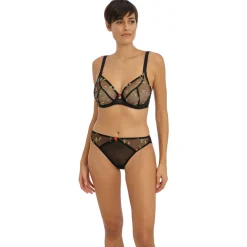 Soutien Gorge Plongeant - Noir ROSE BLOSSOM