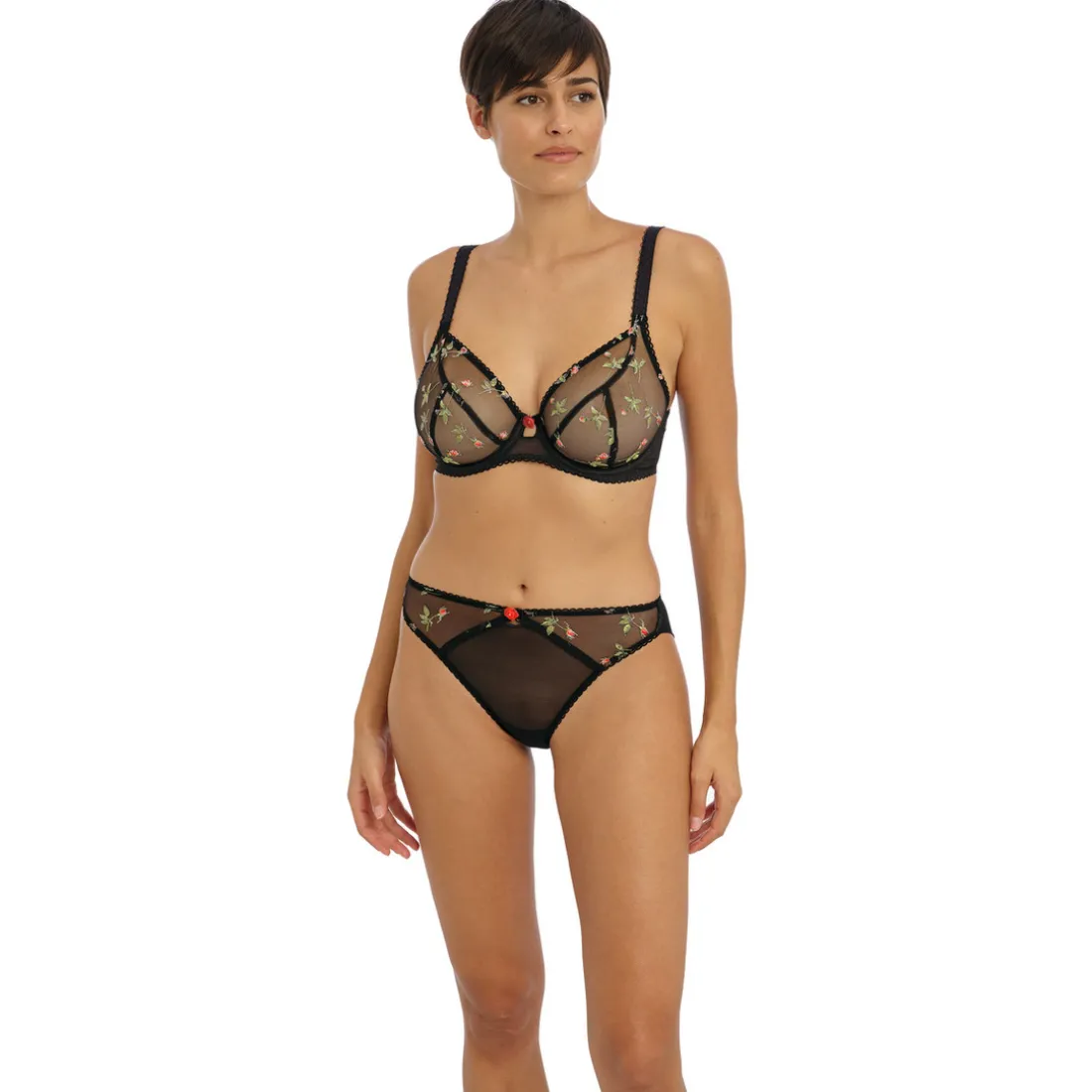 Soutien Gorge Plongeant - Noir ROSE BLOSSOM