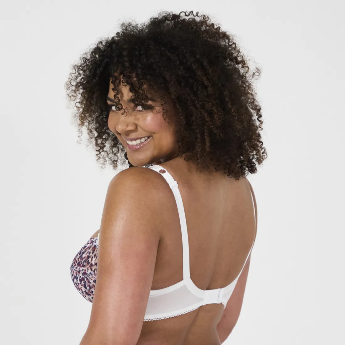 Soutien-gorge à armatures - Blanc imprimé multicolore