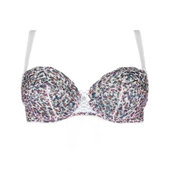 Soutien-gorge à armatures - Blanc imprimé multicolore