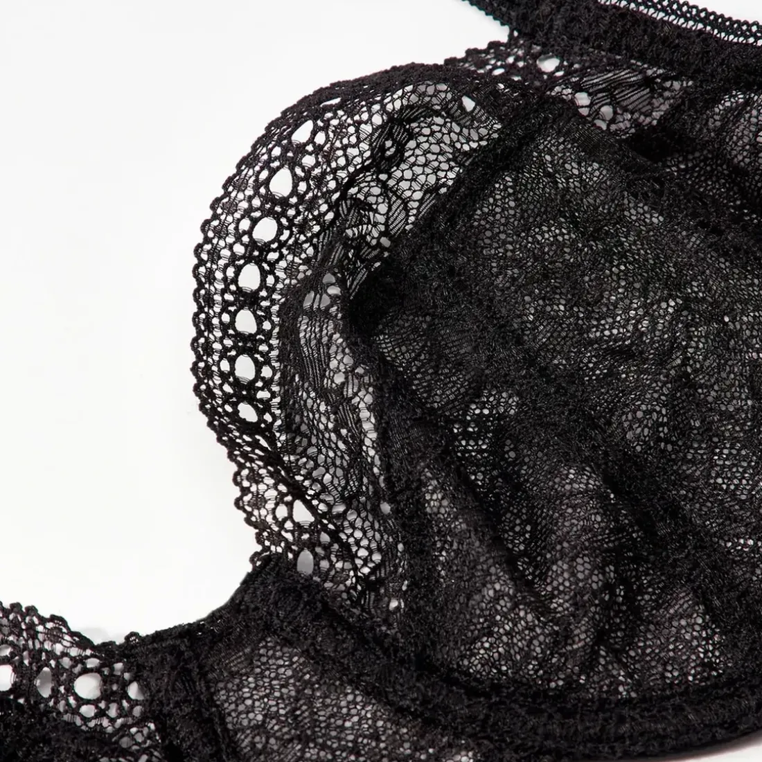 Soutien-gorge à armatures à motifs fleuris- Noir
