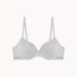 Soutien-gorge à armatures Charlotte gris en coton