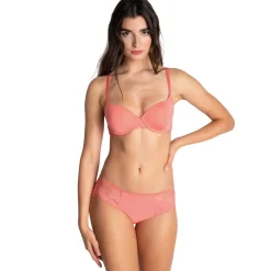 Soutien-gorge à armatures en dentelle - Orange
