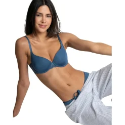 Soutien-gorge à armatures en dentelle - Bleu