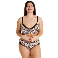 Soutien-gorge à armatures grand maintien kaki Seventies vert