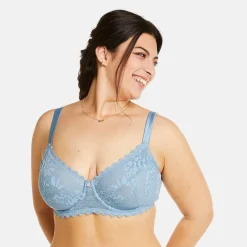 Soutien-gorge à armatures grand maintien bleu Siwa