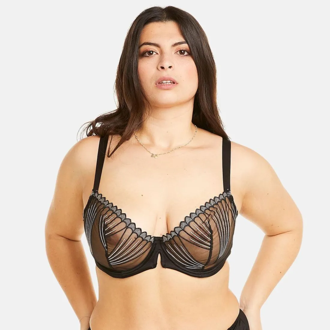 Soutien-gorge à armatures grand maintien noir Indécise
