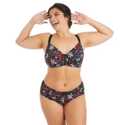 Soutien-gorge à armatures grand maintien noir/turquoise Eva