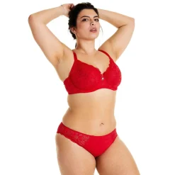 Soutien-gorge à armatures grand maintien - Rouge
