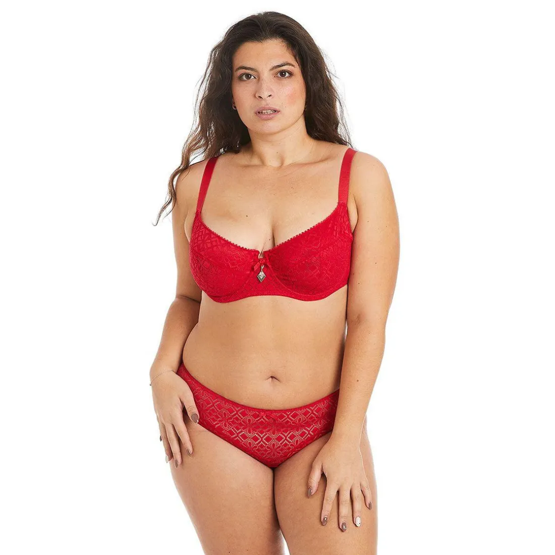Soutien-gorge à armatures grand maintien rouge Absinthe