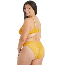 Soutien-gorge à armatures grand maintien jaune Ruche