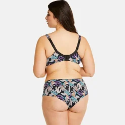 Soutien-gorge à armatures grand maintien noir/parme Elisa