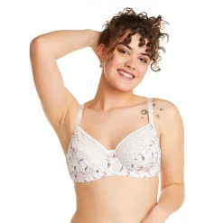 Soutien-gorge à armatures grand maintien multico blanc Entracte multicolore