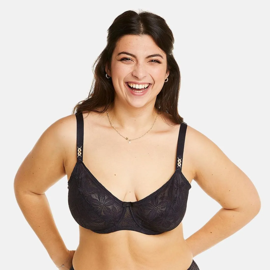 Soutien-gorge à armatures grand maintien gris Paix
