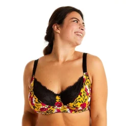 Soutien-gorge à armatures grand maintien jaune Shaker