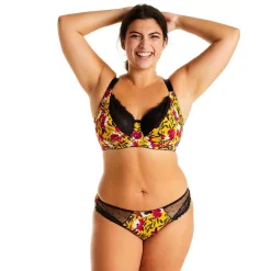 Soutien-gorge à armatures grand maintien jaune Shaker