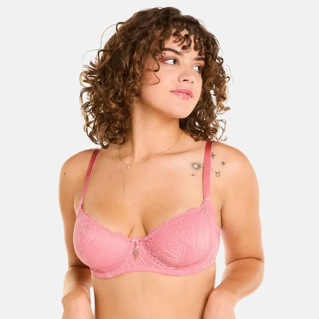 Soutien-gorge à armatures grand maintien rose