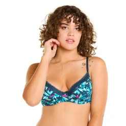 Soutien-gorge à armatures multicolores bleu