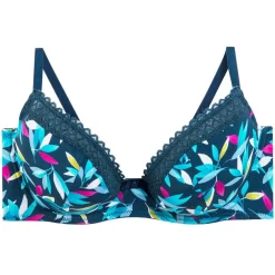 Soutien-gorge à armatures multicolores bleu