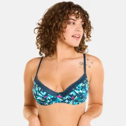 Soutien-gorge à armatures multicolores bleu