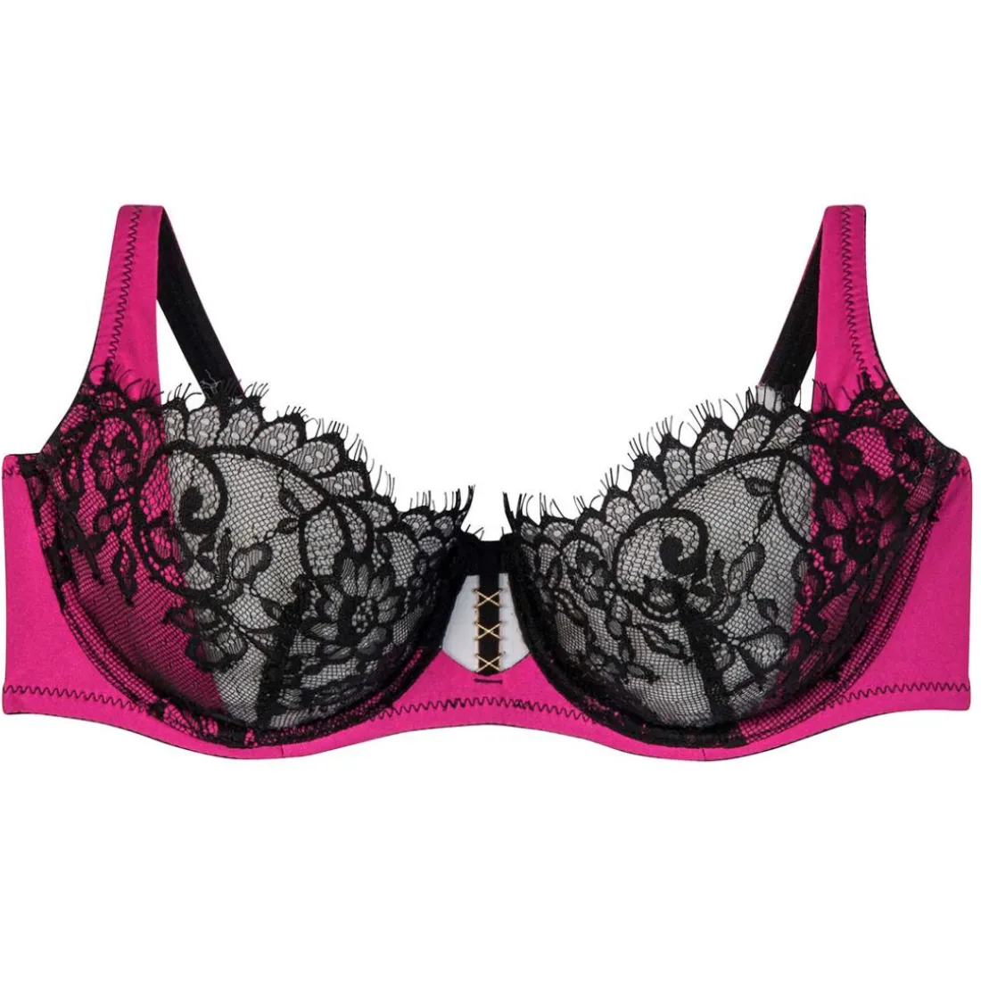 Soutien-gorge à armatures noir/fuchsia Dragon