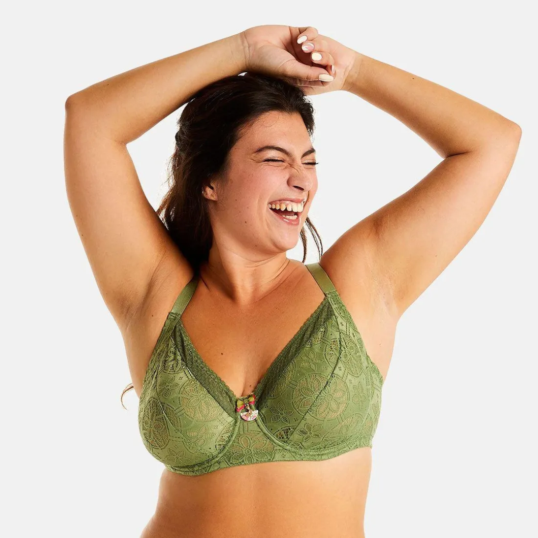 Soutien-gorge à armatures vert Echo