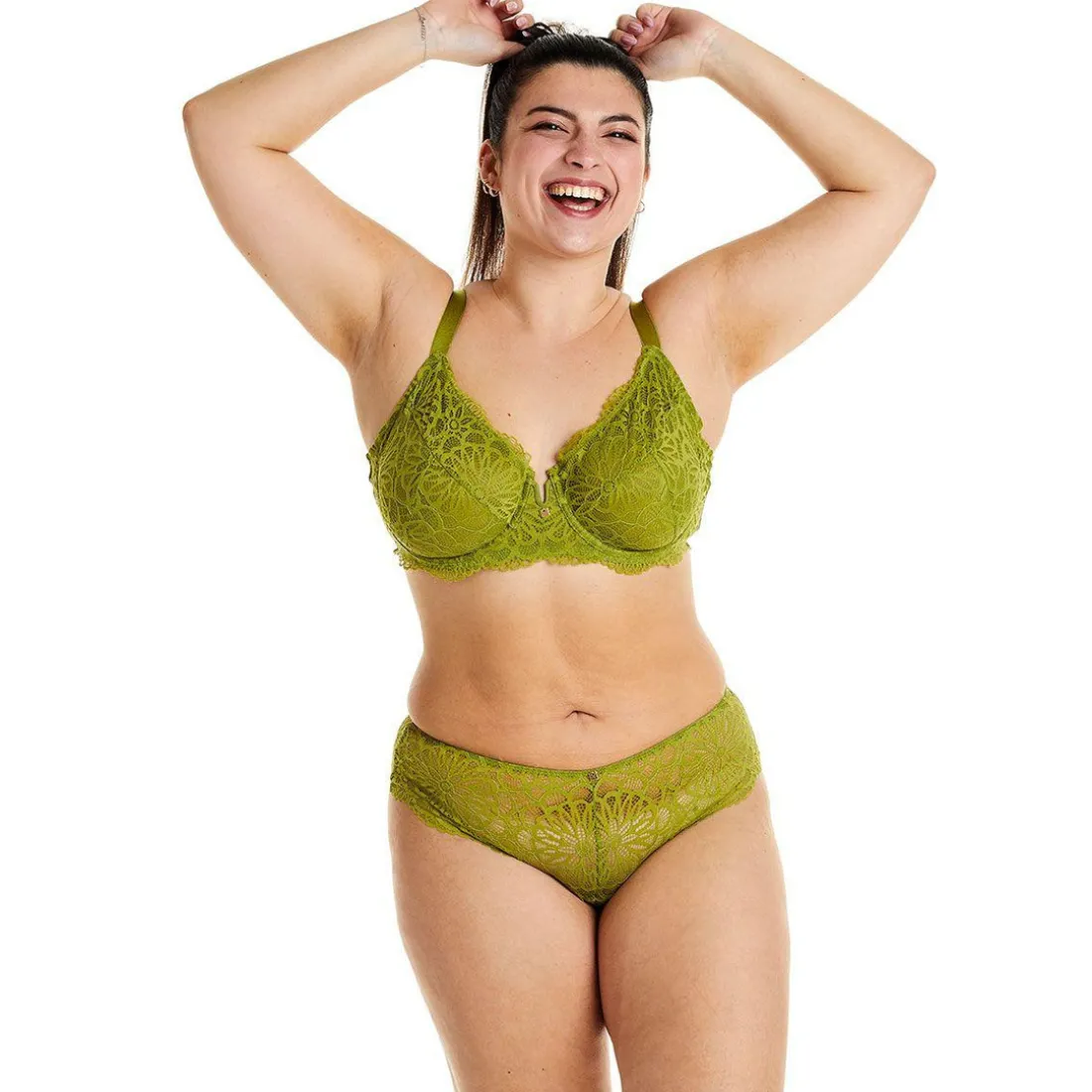 Soutien-gorge à armatures vert Fougère