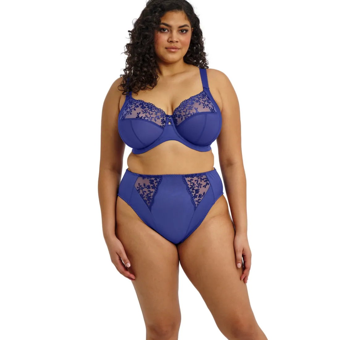Soutien-gorge à basque stretch Bleu