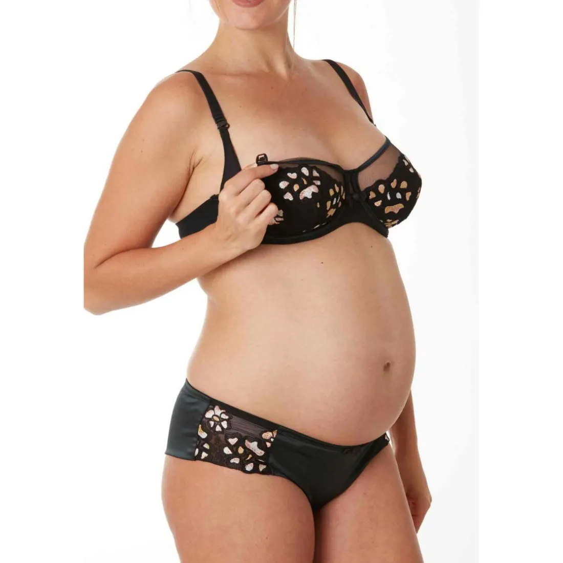 Soutien-gorge allaitement armatures noir Cache Coeur Lingerie