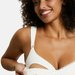 Soutien-gorge allaitement sans armatures ivoire Sans Complexe Maternité en coton