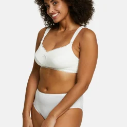 Soutien-gorge allaitement sans armatures ivoire Sans Complexe Maternité en coton