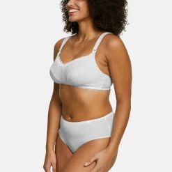 Soutien-gorge allaitement sans armatures gris Sans Complexe Maternité en coton