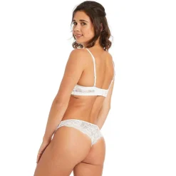 Soutien-gorge ampliforme bandeau coque moulée ivoire Ruban