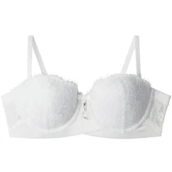 Soutien-gorge ampliforme bandeau coque moulée ivoire Ruban