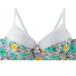 Soutien-gorge ampliforme coque moulée multico blanc Roulotte multicolore