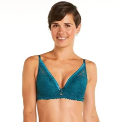 Soutien-gorge ampliforme coque moulée turquoise Sarong bleu