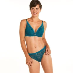 Soutien-gorge ampliforme coque moulée turquoise Sarong bleu