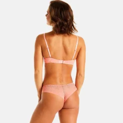 Soutien-gorge ampliforme coque moulée orange Gaufrette