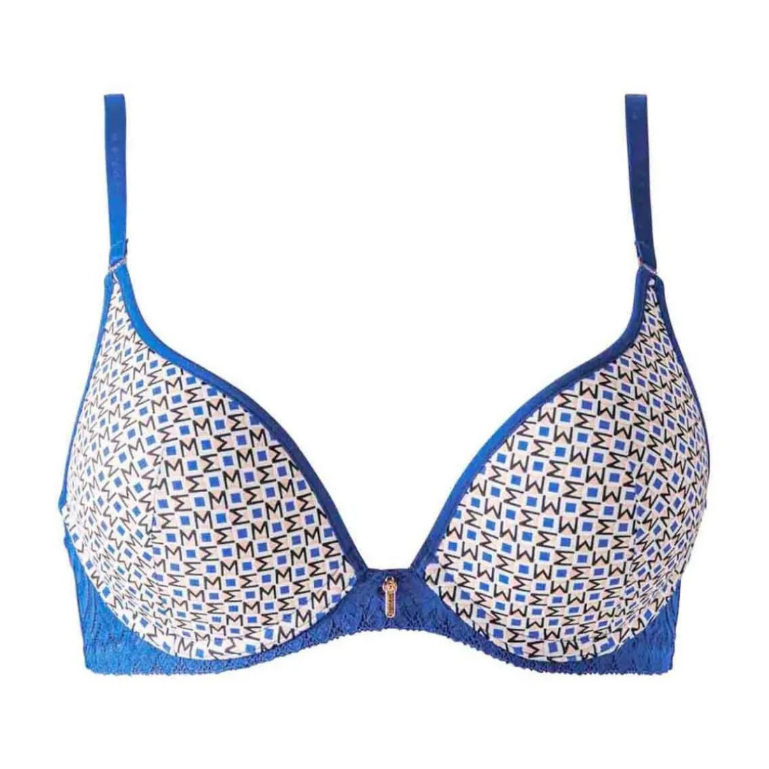 Soutien-gorge ampliforme coque moulée bleu Kim