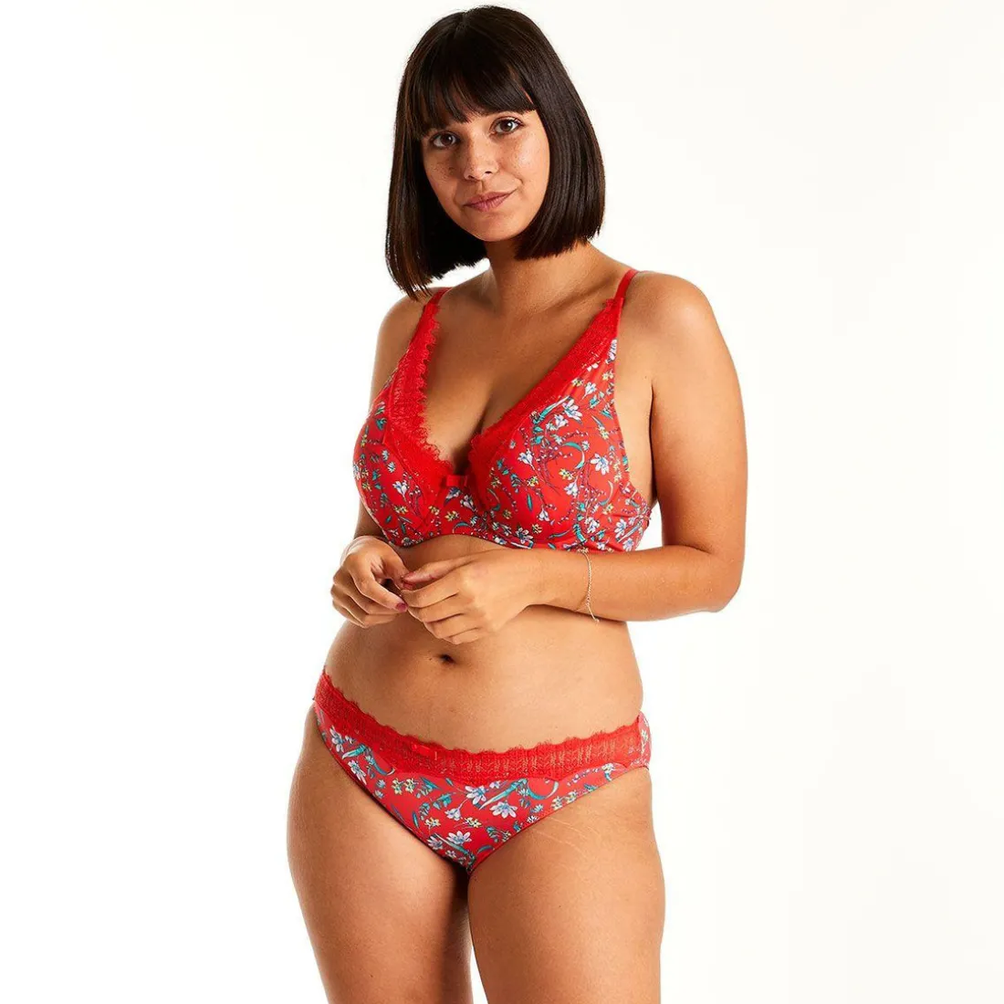Soutien-gorge ampliforme coque moulée rouge Rouge