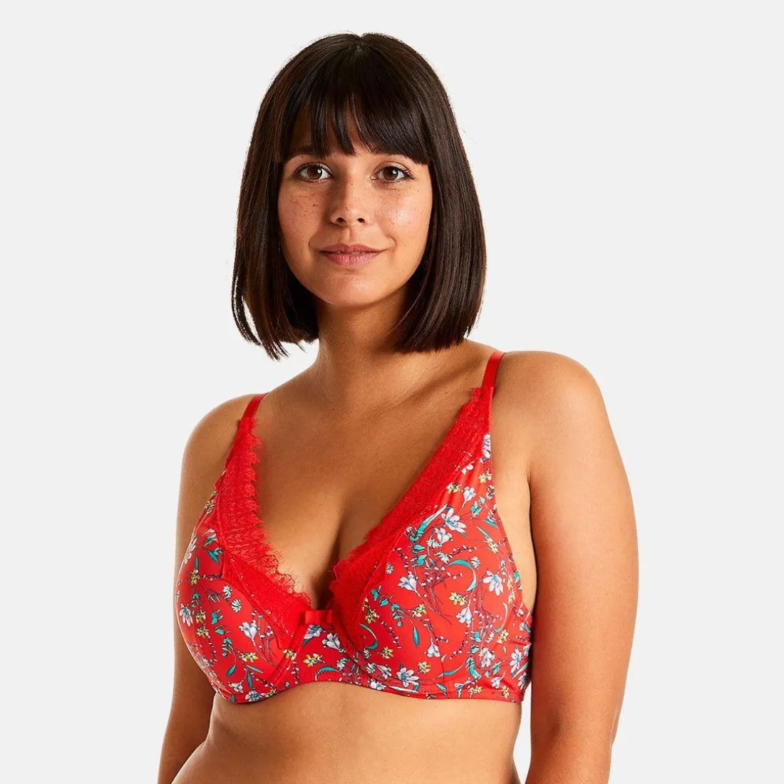 Soutien-gorge ampliforme coque moulée rouge Rouge