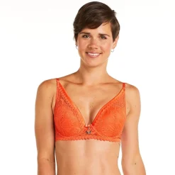 Soutien-gorge ampliforme coque moulée orange Sarong