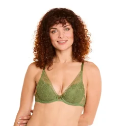Soutien-gorge ampliforme coque moulée kaki Masque vert