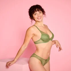 Soutien-gorge ampliforme coque moulée kaki Masque vert